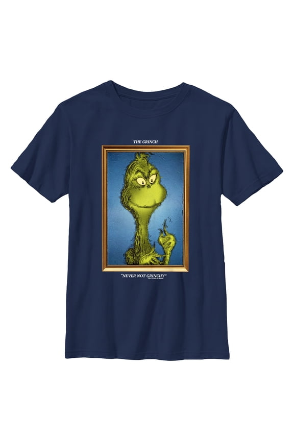 Boy's Dr. Seuss Framed Grinch Painting Graphic T-Shirt