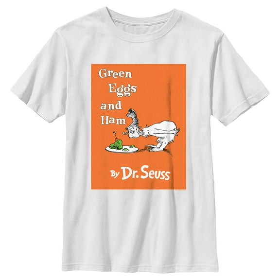 Boy's Dr. Seuss Green Eggs and Ham Book Cover  Graphic T-Shirt