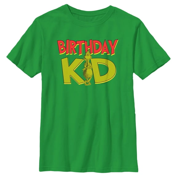 Boy's Dr. Seuss Grinch Birthday Kid Graphic T-Shirt