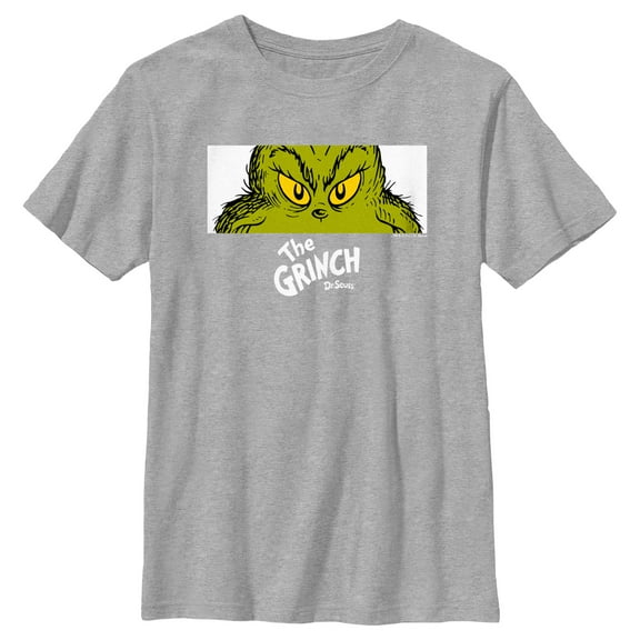 Boy's Dr. Seuss Grinch Eyes Graphic Crop T-Shirt