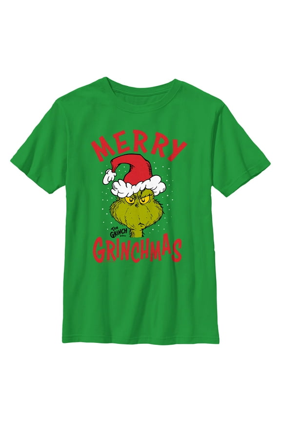 Boys' Dr. Seuss The Grinch Christmas Merry Grinchmas Graphic T-Shirt