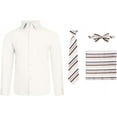 thumbnail image 1 of S.H. Churchill & Co. 4 Piece Boy's Dress Shirt Set with Long Tie, Bow Tie and Pocket Square, 1 of 6