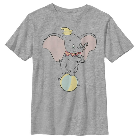 Boy's Dumbo Balancing Act Graphic Tee Athletic Heather Small