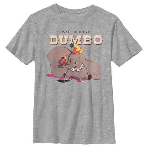 Boy's Dumbo Circus Act  Graphic Tee Athletic Heather X Large