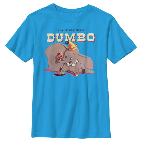 Boy's Dumbo Circus Act  Graphic Tee Turquoise Large
