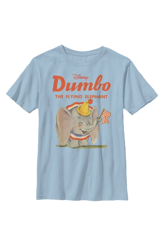 Boy's Dumbo The Flying Elephant Graphic Tee Light Blue Small