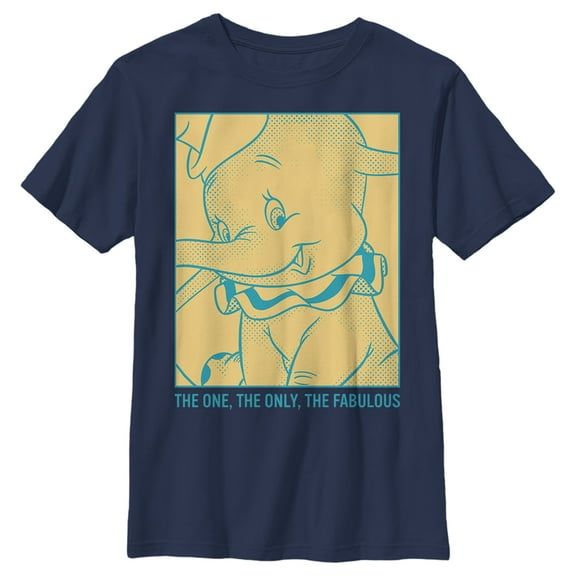 Boy's Dumbo The One, The Only, The Fabulous  Graphic Tee Navy Blue X Large