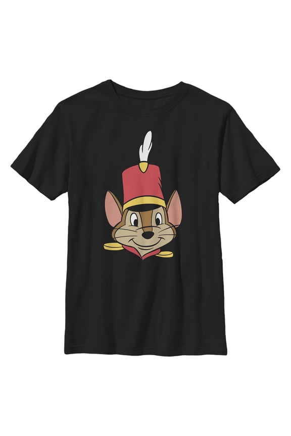 Boy's Dumbo Timothy Q. Mouse Graphic Tee Black Medium