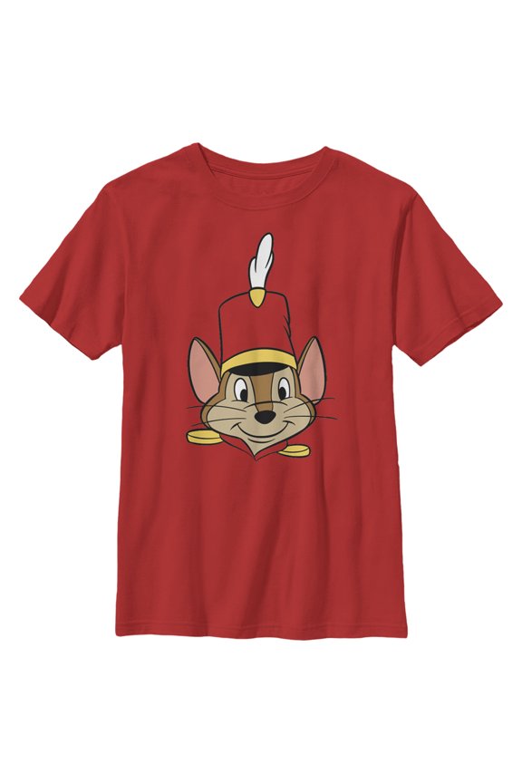 Boy's Dumbo Timothy Q. Mouse  Graphic Tee Red Medium