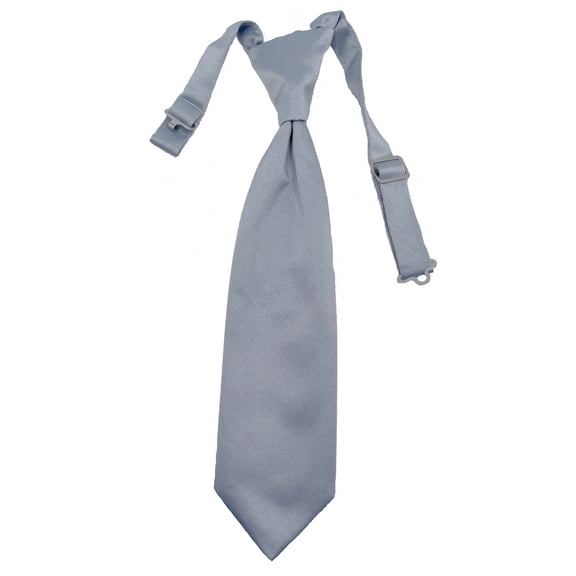 Boy’s Dusty Blue Formal Satin Pre-Tied Neck Tie in a Variety of Colors by Spencer J’s Signature Satin Collection
