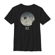 Boys E.T. the Extra-Terrestrial Over the Moon Ride Graphic Tee Black Small