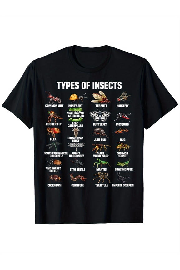 Boy's Educational Vintage Science Insect Chart T-Shirt