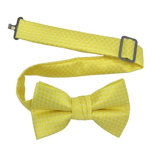 Boy’s Elation Canary Formal Satin Pre-Tied Bow Tie in a Variety of Colors by Spencer J’s Signature Satin Collection