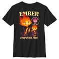 thumbnail image 1 of Boy's Elemental Ember Find Your Fire Poster  Graphic Tee Black Small, 1 of 5