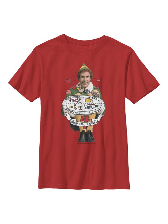 Boy's Elf Four Main Food Groups Graphic T-Shirt