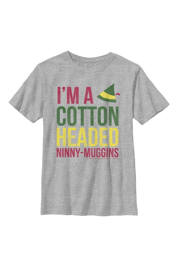 Boy's Elf I'm A Cotton-Headed Ninny Muggins Graphic T-Shirt