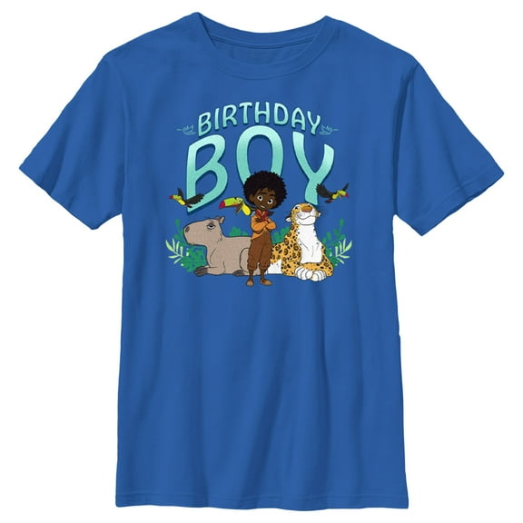 Boy's Encanto Birthday Boy Antonio Graphic Tee Royal Blue Large