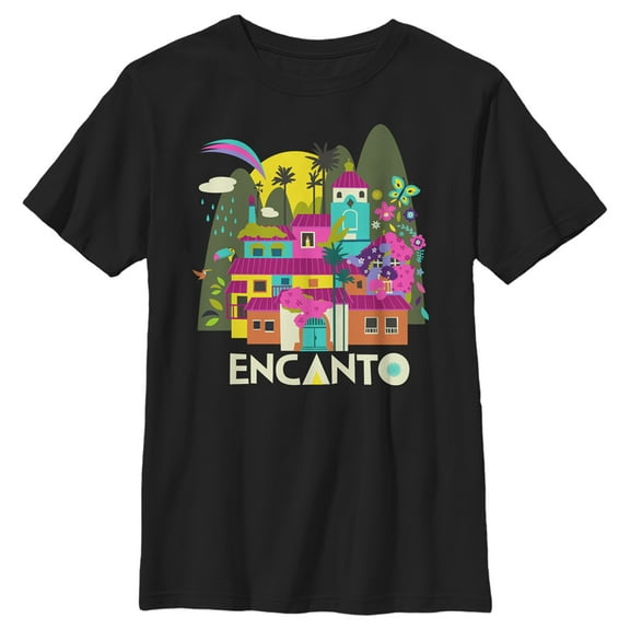 Boy's Encanto Casa Magic  Graphic Tee Black X Small