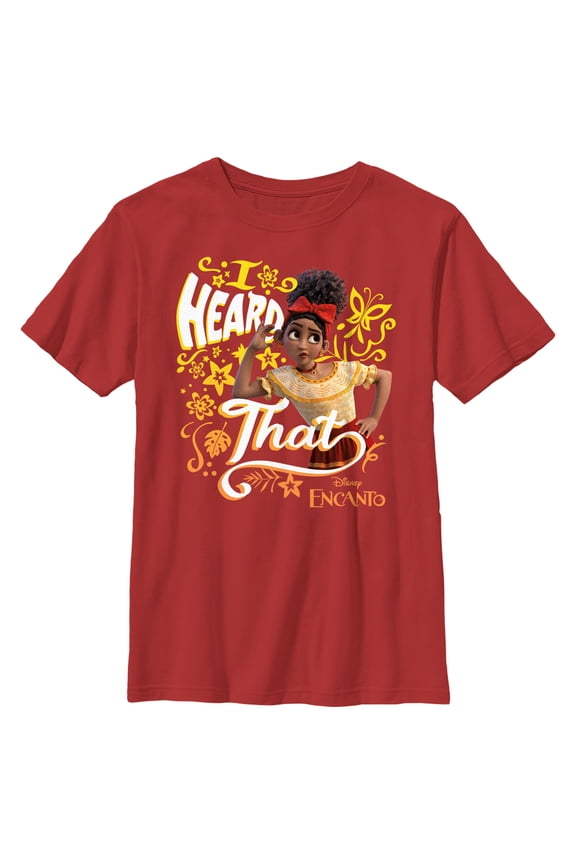 Boy's Encanto Dolores I Heard That Graphic Tee Red Small