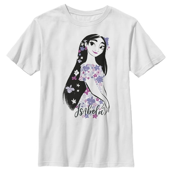 Boy's Encanto Isabela Portrait Magical Floral Powers Graphic Tee White Medium