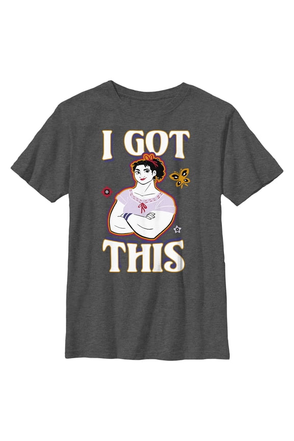 Boy's Encanto Luisa I Got This Motto with Butterfly Graphic Tee Charcoal Heather Medium
