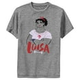 thumbnail image 1 of Boy's Encanto Luisa Is Strong And Smiling Performance Graphic Tee Charcoal Heather Small, 1 of 4