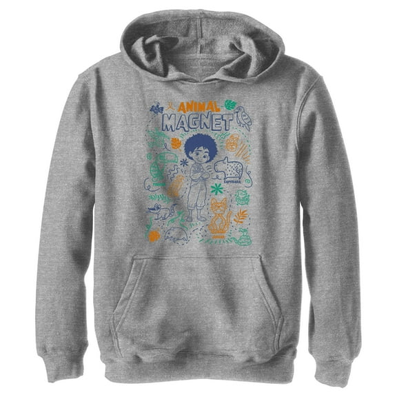 Boy's Encanto Mirabel Familia is Everything  Pull Over Hoodie Athletic Heather Small