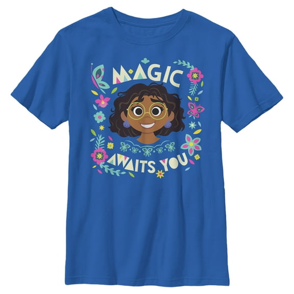 Boy's Encanto Mirabel Magic Awaits You  Graphic Tee Royal Blue X Large