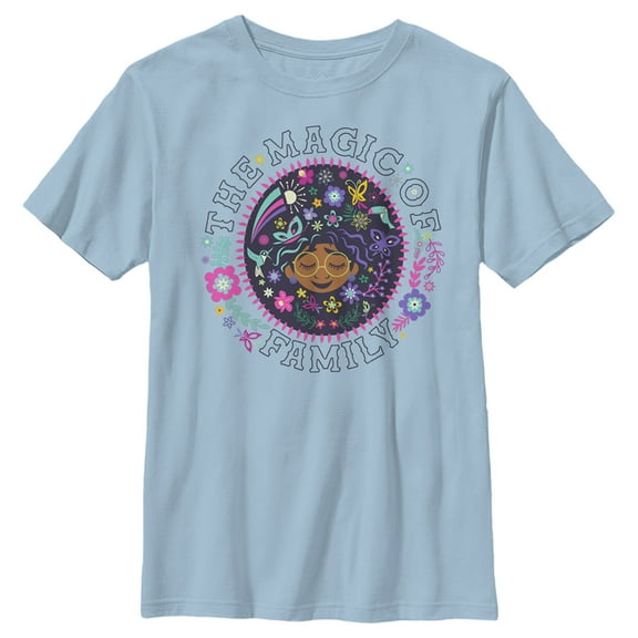 Boy's Encanto Mirabel The Magic of Family Circle  Graphic Tee Light Blue Large