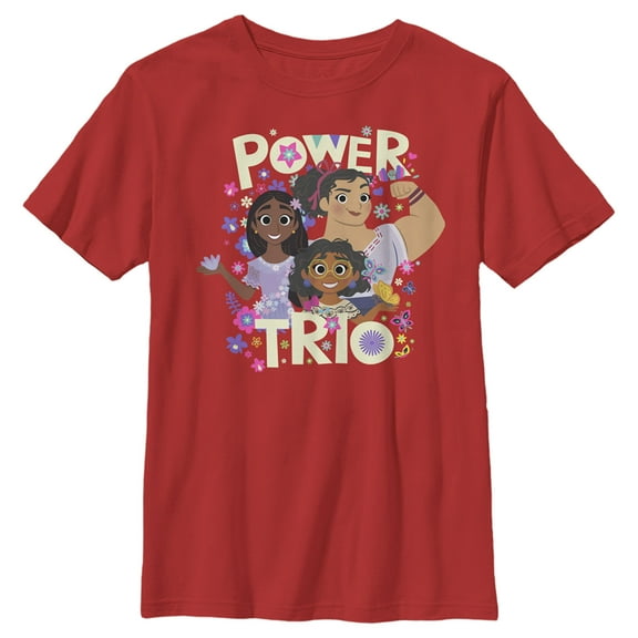 Boy's Encanto Power Trio  Graphic Tee Red Small