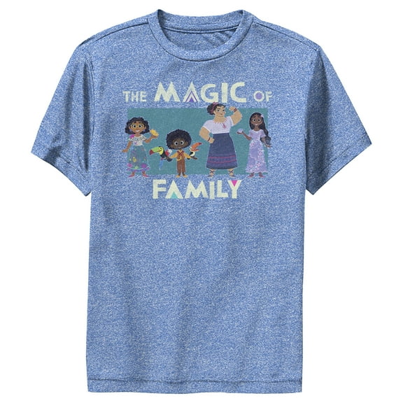 Boy's Encanto The Magic of Family Performance Graphic Tee Royal Blue Heather Medium