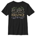 thumbnail image 1 of Boy's Encanto We Don't Talk About Bruno Tropical Leaves  Graphic Tee Black Large, 1 of 5