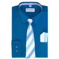 thumbnail image 1 of Boy's Fashion Solid Color Dress Shirt Tie and Hanky Set, 1 of 1