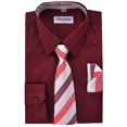 thumbnail image 1 of Boy's Fashion Solid Color Dress Shirt Tie and Hanky Set, 1 of 1