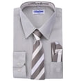 thumbnail image 1 of Boy's Fashion Solid Color Dress Shirt Tie and Hanky Set, 1 of 1
