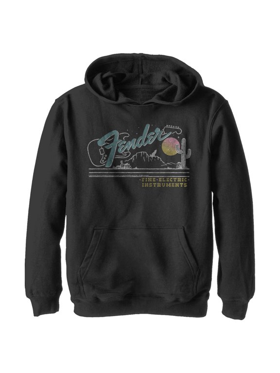 Boy's Fender Fine Electric Instruments Desert Pull Over Hoodie Black Small