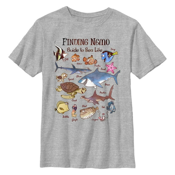 Boy's Finding Nemo Guide To Sea Life Graphic T-Shirt