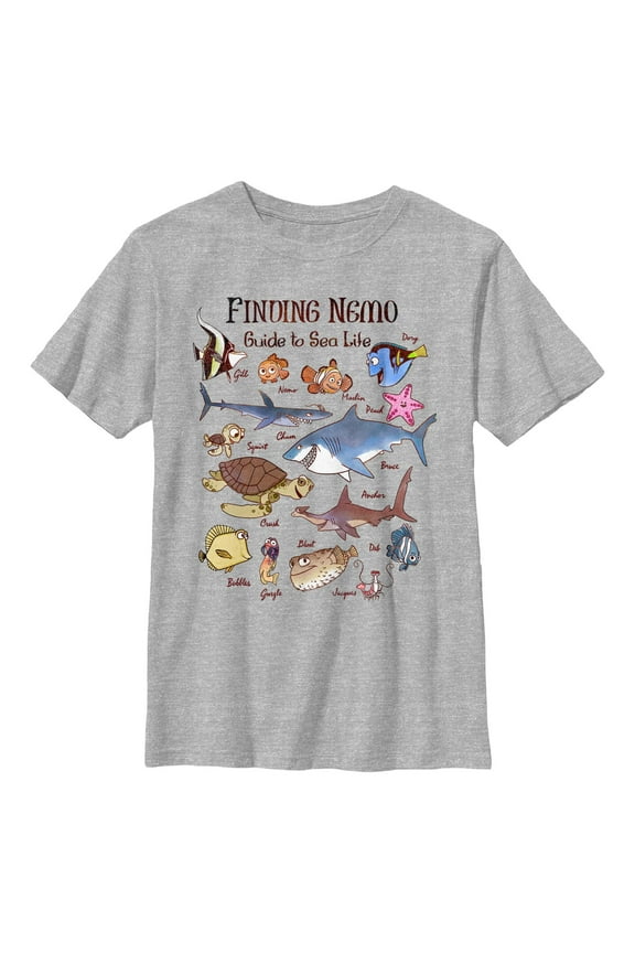 Boy's Finding Nemo Guide To Sea Life Graphic T-Shirt
