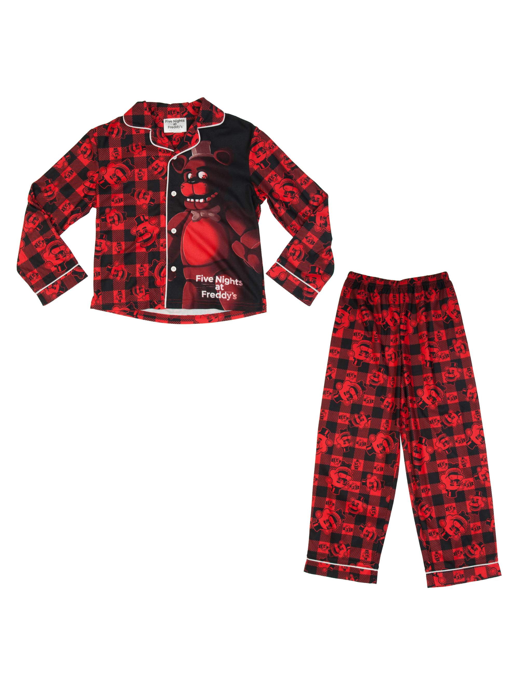 Boy s Five Nights at Freddy s Button Front 2 Piece Pajama Sleep