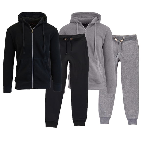 Boy's Fleece-Lined Hoodie & Jogger 4-Piece Set