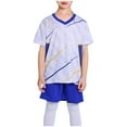 thumbnail image 1 of Boy's Football Jerseys for Unisex V-Neck Fitness T-Shirts Workout Outfits Casual Breathable Tops for 1-13 Years, 1 of 3