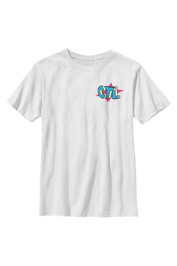 Boy's Fortnite CTL Retro Small Logo  Graphic Tee White Large