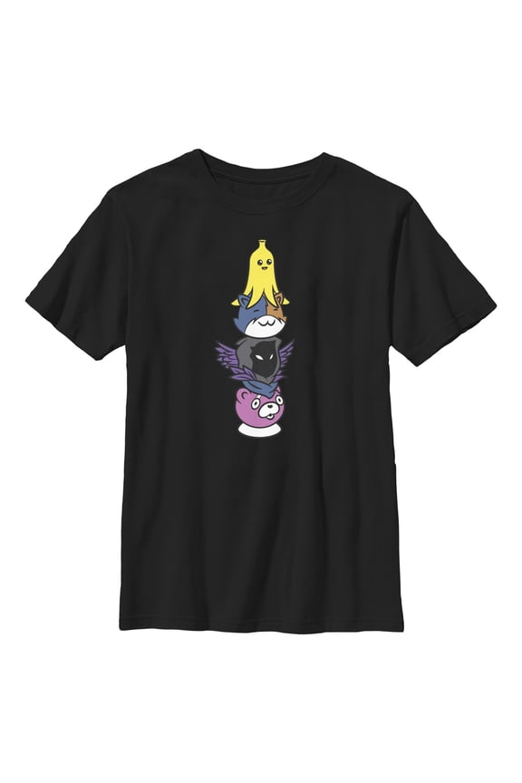 Boy's Fortnite Character Stack Graphic Tee Black X Large