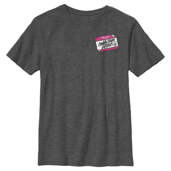 Boy's Fortnite Cuddle Name Tag Graphic Tee Charcoal Heather X Large