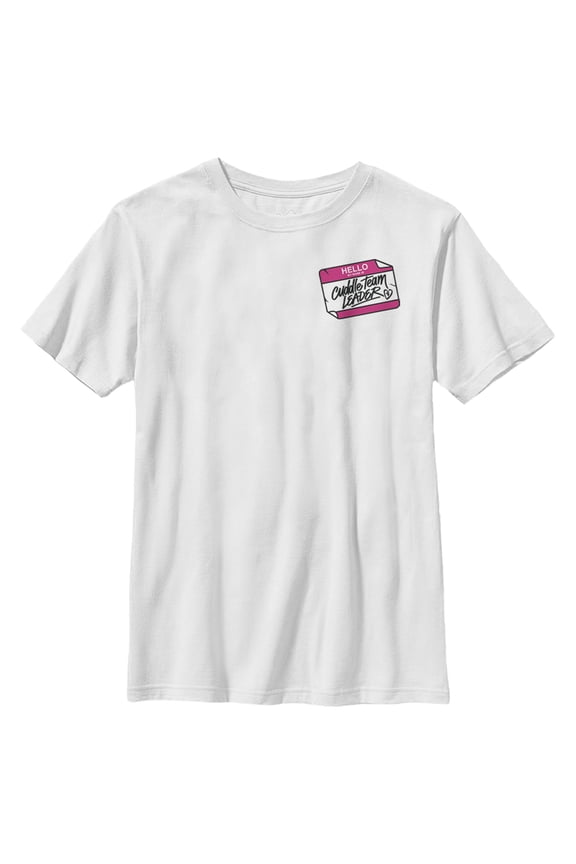 Boy's Fortnite Cuddle Name Tag  Graphic Tee White Medium