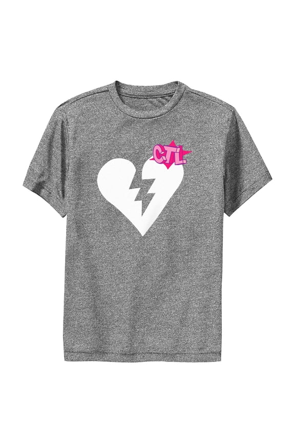 Boy's Fortnite Cuddle Team Leader Broken Heart Performance Graphic Tee Charcoal Heather X Large
