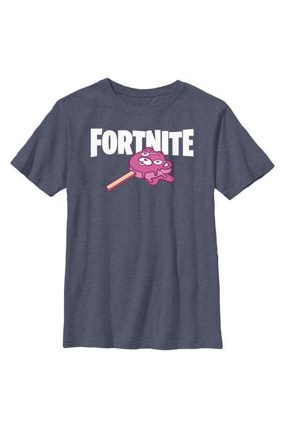 Boy's Fortnite Cuddle Team Leader Popsicle Graphic Tee Navy Blue Heather Large
