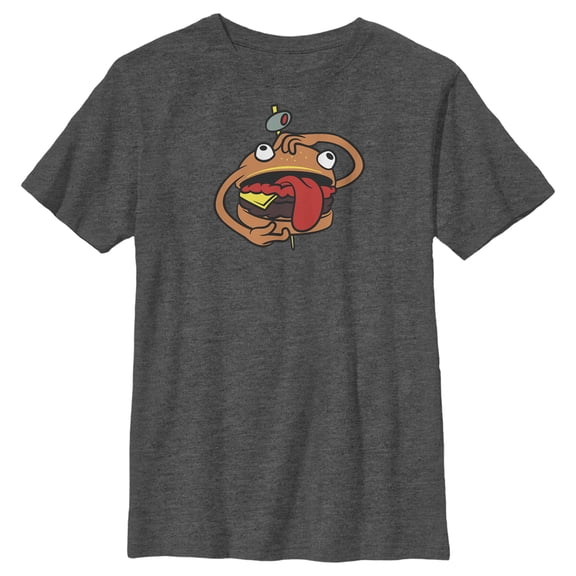 Boy's Fortnite Durr Burger Graphic Tee Charcoal Heather Medium