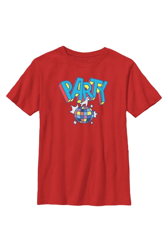 Boy's Fortnite Loot Drop Party Llama Graphic Tee Red Medium