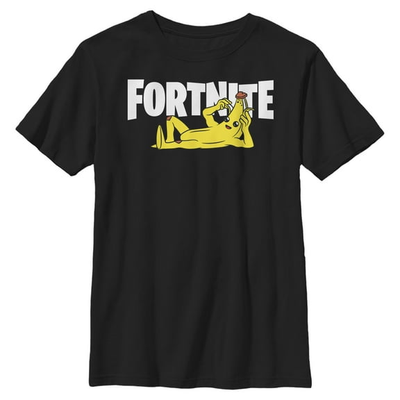 Boy's Fortnite Peel Yourself Logo Graphic Tee Black Medium